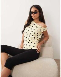 ASOS - Off Shoulder Cinched Waist Top - Lyst