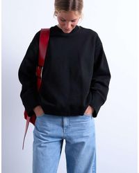 TOPSHOP - Clean Oversized Deep Cuff Sweat - Lyst