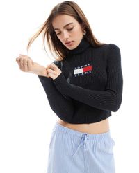 Tommy Hilfiger - Turtleneck Long Sleeve Knit Top - Lyst