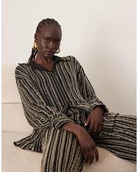 ARRANGE - Linear Beaded Oversized Shirt Co-ord - Lyst