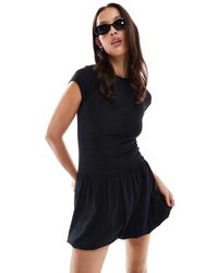 ASOS - Short Sleeve Bubble Hem Mini Dress - Lyst