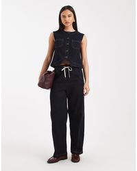 Object - Premium Jeans Met Losse Ballonpijpen En Halfhoge Taille - Lyst