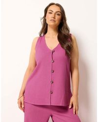 Yours Clothing - Textured Waistcoat - Lyst