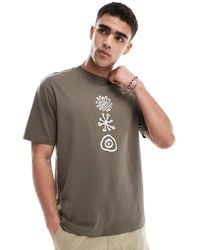Only & Sons - Oversized T-Shirt Met Print Op De Achterkant - Lyst