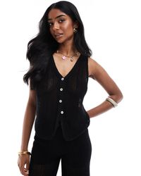 Pull&Bear - Crochet Knitted Tie Front Top Co-Ord - Lyst