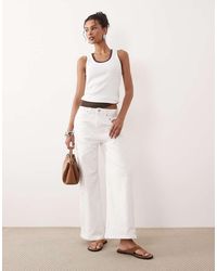 ASOS - Ankle Grazer High Waist Wide Leg Jeans - Lyst