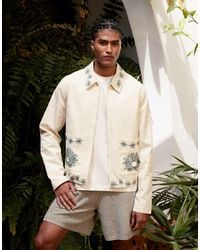ASOS - Embroidered Harrington Jacket - Lyst