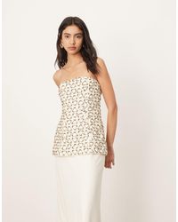 ARRANGE - Geo Embellished Hybrid Bandeau Maxi Dress - Lyst