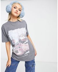 New Look - X Coca-cola Christmas 'holidays Are Coming' Acid Wash T-shirt - Lyst