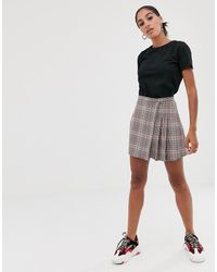 ASOS Minigonna a portafoglio a quadri con bordi di strass - Multicolore