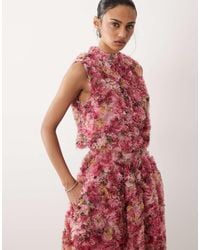 Sister Jane - Dream Palette Floral Tulle High Neck Top Co-Ord - Lyst