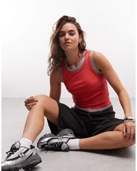 ASOS - Faux Double Layer Ribbed Vest - Lyst
