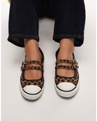 Converse - – chuck taylor all star dainty – mary jane-schuhe mit leopardenmuster - Lyst