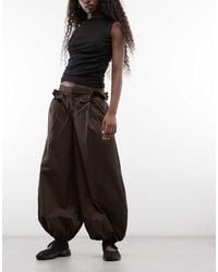 Monki - Tailored Balloon Trousers With Frill Detail - Lyst
