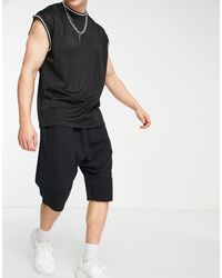 H\u0026M Cotton Dropped-gusset Sweatshorts 