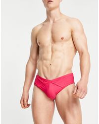 ASOS - Swim Briefs With Cross Front Detail - Lyst