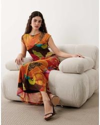 Never Fully Dressed - Rio Mesh Cap Sleeve Maxi Dress - Lyst