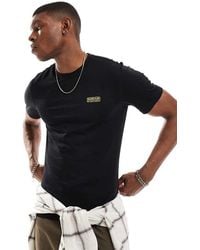 Barbour - Camiseta Negra De Corte Slim Con Logo Throttle Exclusiva En Asos De - Lyst