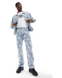 Levi's - X Gundam Collab '93 501 Starfighter All Over Print Straight Fit Jeans - Lyst