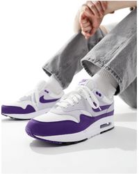 Nike - Air max 1 se - sneakers bianche e viola - Lyst