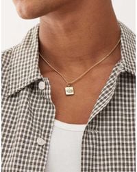 Classics 77 - Collar De Cadena Con Colgante Cuadrado All Seeing Eye De - Lyst