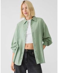 Stradivarius - Linen Blend Shirt - Lyst