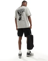 ADPT - Oversized T-shirt With Angel Conquer Backprint - Lyst