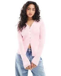 ASOS - Neat Fit Fitted Cardigan With Split Front - Lyst