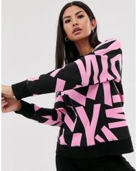 DKNY Sweatshirt With All Over Rubber Logo - Multicolour