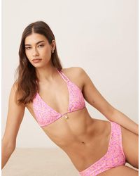 Kulani Kinis - Gelato Bloom Double Strap Triangle Bikini Top - Lyst