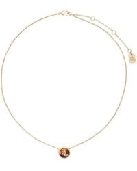 Lauren Ralph Lauren Jewellery - Lauren By Ralph Lauren Jewellery Tone & Tortoise Logo Pendant Necklace - Lyst