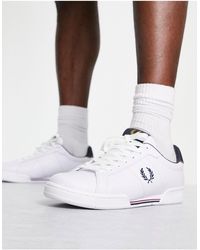 Fred Perry - B722 Leather Trainers With Stripe Detail - Lyst