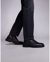 ASOS - – chelsea-stiefel aus em leder im used-look - Lyst