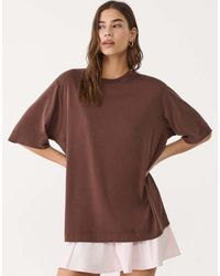 Stradivarius - T-Shirt Oversize Morbida Al Tatto - Lyst