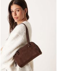 ASOS - Faux Suede Boxy Shoulder Bag - Lyst