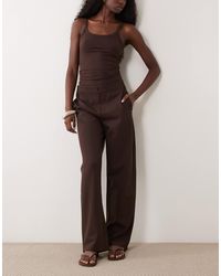 Mango - Jersey-hose mit geradem schnitt - Lyst