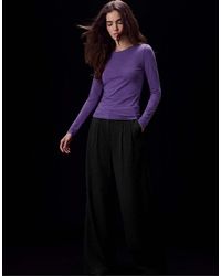 Stradivarius - 100% Cotton Long-sleeve T-shirt - Lyst