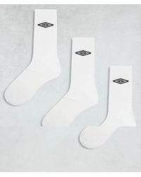 Umbro - 3 Pack Crew Socks - Lyst