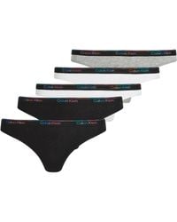 Calvin Klein - Icon Logo 5 Pack Thongs Multicoloured - Lyst