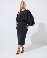 Yours Clothing - Maxi Cape Dress - Lyst