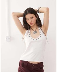 Weekday - Top Met Halternek En Oogjes - Lyst
