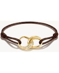 Thomas Sabo - Textile Bracelet Together With White Zirconia - Lyst