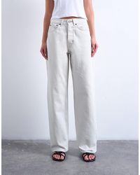 TOPSHOP - Column Mid Rise Jeans - Lyst