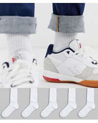 ASOS 5 Pack Sport Socks - White