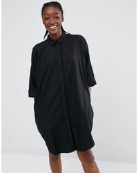 monki denim shirt dress