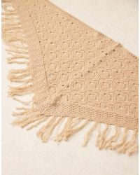 ASOS - Fluffy Knitted Neck Scarf With Fringing - Lyst