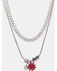 Pull&Bear - Double Stwd Necklace - Lyst
