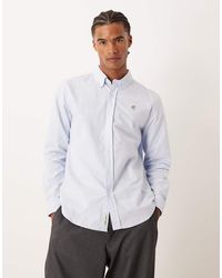 Pompeii UK - Pompeii Emilio Cotton Long Sleeve Logo Oxford Shirt - Lyst