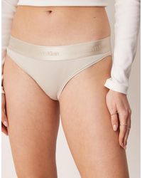 Calvin Klein - Modern Cotton Bikini Briefs With Metallic Logo Taping - Lyst