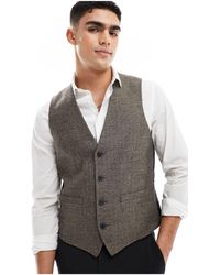French Connection - Herringbone Suit Waistcoat - Lyst